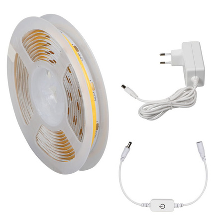 Zestaw taśma LED COB SET 3m DIM-NW 4000K 4W/0.5m 380lm/0.5m ściemnialna + włącznik + zasilacz 26327