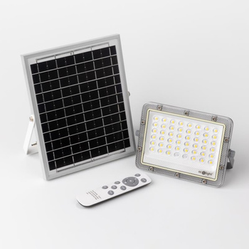 Naświetlacz LED z panelem solarnym 50W 4000K 400lm IP65 + pilot