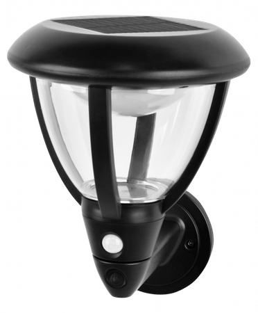 Solarna lampa elewacyjna SOE-3 4000K 55lm czarna